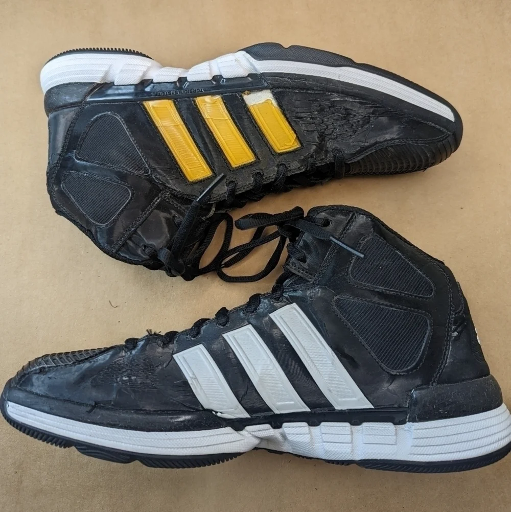 Adidas Pro Model 0 Men's G22882 Black White Basketball Shoes Sneakers Size 12.